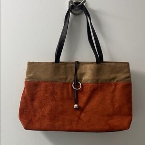 Estee Lauder Brown and Orange Tote Bag